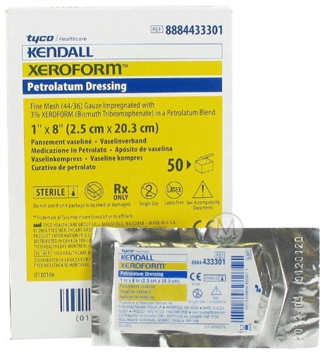 Xeroform Petrolatum Gauze 1 x8  Box of 50B00477ISXS