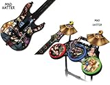 Protective skins for Guitar Hero 4 "World Tour" Guitar and Drum Set - fits  ....