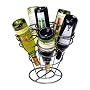 Oenophilia 6-Bottle Bouquet Wine Rack, Gun Metal Finish