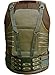 Distressed Black Vintage 3/4 Length Car Coat Style Leather Jacket (L)