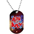 Fireworks 4th of July Dog Tag Necklace