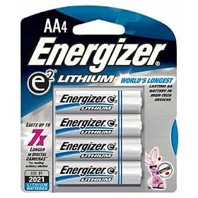 Energizer L91BP-4 AA Lithium Batteries (4-Pack)