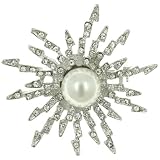 Vintage Pearl Sunburst Birthstones Jewelry Brooches & Pins