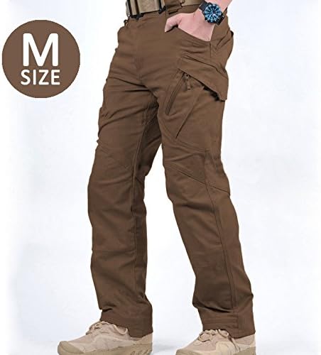 Go Tactical Pants |Super Comfort Breathable Cotton Spandex Tactical Pants with Tons of Pockets |Brown |M Size |346.13