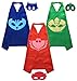 YL PJ Masks Costumes For Kids Set of 3 Catboy Owlette Mask with Cape (27.5 inches)