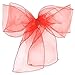 Luvfabrics - 10 Pack Mirror Organza Wedding Chair Sashes Bows Ribbons 8