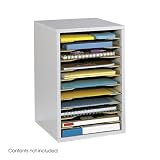 51vtPbNQ2wL. SL160  Safco Vertical Desk Top Sorter, 11 Compartment 10.75 Inches Width x 16 Inches Height, Gray