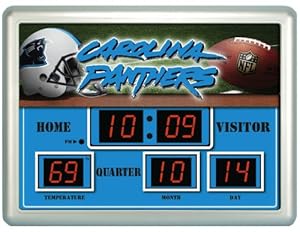 NFL Carolina Panthers 14x19 Inch ScoreBoard-Clock-Thermometer (NG)