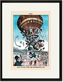Black Framed/Matted Print 17x23, Puck Magazine: How to Get Over the Prohibition Laws