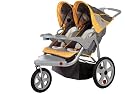 Instep Grand Safari Swivel Wheel Double Jogger, Gray/Yellow