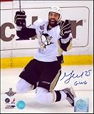 Maxime Talbot Penguins Autographed/Hand Signed 8X10 2009 Cup Goal Photo