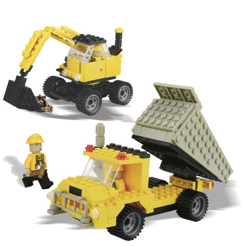 Best-Lock Construction Toys 240pc Excavator and Dump Truck