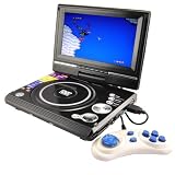 (12.5 Inch, 31.8 cm) Portable DVD Player - DVD, VCD, MP3, DIVX, Jpeg, Supports SD / MMC / USB, TV (PAL/NTSC), Built-in 300 Video Games