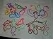 AMAZING Rubber Bands 48 Piece Set of 12 Ea. Rock Bands*Fruit Shapes*Neon Animals*Tye Dye Musical Instruments_s-1