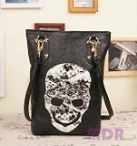 Fashion Women's Faux Leather Skull Handbag Cool Lady PU Totes Hobo & Shoulder Carry Bag XKL
