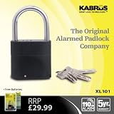 Kabrus Small Alarmed Padlock for Garden Shed / Storage Sheds / Door Locks / Home Security Gate Alarmed Padlock / Alarm Lock for All types of Garden Sheds / Small Garden Alarm Lock / Can be Used Armed and Unarmed: small garden sheds