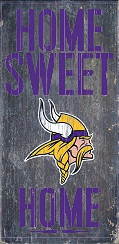 NFL Minnesota Vikings Home Sweet Home Distressed Vintage Sign for NFL Football Sports Fan Wall Decor CHOOSE YOUR TEAM!!! (Vikings)