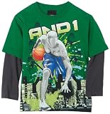 And 1 Boys 2-7 Long Sleeve Slider,Green,7