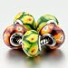 5 Yellow Feather Pattern Pandora Beads Bracelets title=