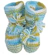 Handmade Baby Booties - Confetti Stripes Handmade Baby Booties - Confetti Stripes