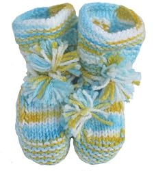 Hand-Knitted Baby Booties Collection in Confetti Stripes [Apparel]
