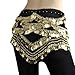 BellyLady Belly Dance Hip Scarf, Gold Coins Belly Dance Costume Skirt Wrap Belt