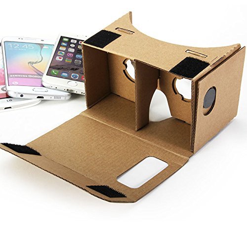 Google Cardboard DIY Kit, GMYLE Virtual Reality Viewer 3D Cardboard Glasses With thick Rubber Band for 4.4 to 5.5 inches Smart Phones
