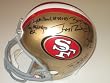 San Francisco 49ers Legends Autographed Riddell Full Size Football Helmet Signed by 13 49ers Legends Total, Proof Photos