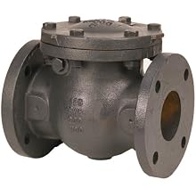 NIBCO NHE300L Cast Iron Irrigation Check Valve, Horizontal Swing, Class 125, Bronze Seat, 8" Flanged