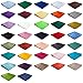 Jacob Alexander Men's Pocket Square Solid Color Handkerchief - Orange
