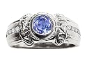 0.95 cttw Purple Sapphire and Diamond Ring - 14kt Yellow Gold LIFETIME WARRANTY