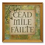Cead Mile Failte 13 Square Glass Framed Print