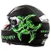 Bio-hazard Matte Black Dual Visor Full Face Motorcycle Helmet DOT (XL)