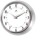 Retro Metal Wall Clock - Silvertone
