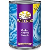 Wellness Complete Health Grain Free Chicken & Herring Natural Wet Canned Cat Food, 12.5-Ounce Can (Pack of 12)