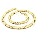 Hpolw Gold Plated Men Necklace and Bracelet Set Necklace Stainless Steel 316l