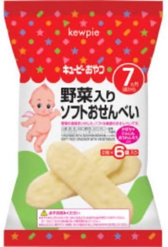 KEWPIE OYATSU Vegetable Soft Rice Cracker 2pieces-6bags From 7 Months