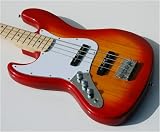 NEW LEFTY CHERRY LEFT HANDED ELECTRIC JAZZ BASS GUITAR