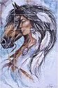 Heart Song by Jan Taylor - Native American Horse Glass Wall Floor Tile Mural 36" x 24" Kitchen Shower Backsplash