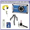 Pentax Optio W80 - Digital camera - compact - 12.1 Mpix - optical zoom: 5 x - supported memory: SD, SDHC - azure blue