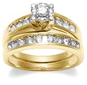 10k Choice of White or Yellow Gold Diamond Bridal Set (3/4 cttw, J-K Color, I3 Clarity)