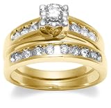 10k Choice of White or Yellow Gold Diamond Bridal Set (3/4 cttw, IJK Color, I3 Clarity)