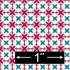 1:24 Dollhouse Wallpaper Marseilles Red