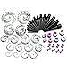 PiercingJ 48 Pieces Acrylic Gauge Kit Spiral Tapers Tunnels and Plugs 12G-1/2 Ear Stretching Starter - 24 Pairs