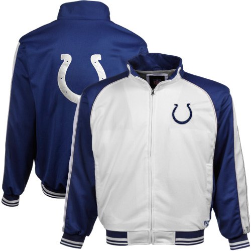 NFL Men's Indianapolis Colts White And Team Color Track Jacket (White, X-Large)