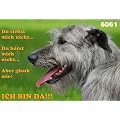Metall - Warnschild Irish Wolfhound