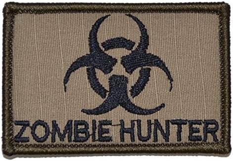 Zombie Hunter Biohazard 2x3 Patch - Multiple Colors (Coyote Brown with Black)