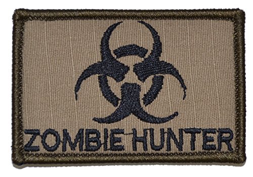 Zombie Hunter Biohazard 2x3 Patch - Multiple Colors (Coyote Brown with Black)