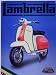 Original Metal Sign Co. Lambretta Red and White Metal Wall Sign