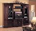 Traditional Solid Hardwoods Dark Cherry Finish Deluxe Entertainment Center (Up to 36"TV)